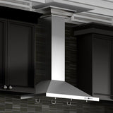 ZLINE 30" Convertible Vent Wall Mount Range Hood in Stainless Steel with Crown Molding (KBCRN-30)