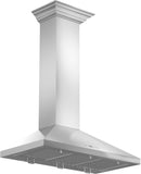 ZLINE 30" Convertible Vent Wall Mount Range Hood in Stainless Steel with Crown Molding (KL2CRN-30)