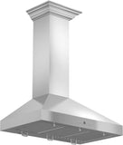 ZLINE 30" Convertible Vent Wall Mount Range Hood in Stainless Steel with Crown Molding (KL3CRN-30)