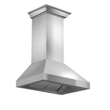 ZLINE 30" Professional Convertible Vent Wall Mount Range Hood in Stainless Steel with Crown Molding (597CRN-30)