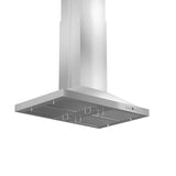 ZLINE 36" Ducted Island Mount Range Hood with Single Remote Blower in Stainless Steel (GL2i-RS-36-400)
