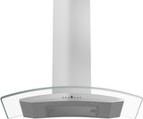 ZLINE 36" Convertible Vent Wall Mount Range Hood in Stainless Steel & Glass (KN4-36)