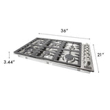 ZLINE 36" Gas Cooktop with 6 Gas Burners (RC36)