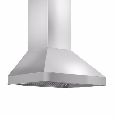 ZLINE 48" Ducted Wall Mount Range Hood with Single Remote Blower in Stainless Steel (597-RS-48-400)