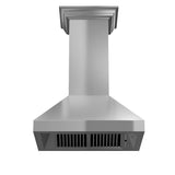 ZLINE 48" Professional Convertible Vent Wall Mount Range Hood in Stainless Steel with Crown Molding (597CRN-48)