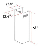 ZLINE 61 in. Extended Chimney and Crown (8667B-E)