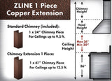 ZLINE 61 in. Extended Chimney and Crown (8667E-E)