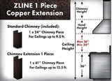 ZLINE 61 in. Extended Chimney and Crown (8667F-E)