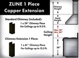 ZLINE 61 in. Extended Chimney and Crown (8KBB-E)