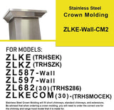 ZLINE Crown Molding Wall Range Hood (CM2-587/597/KE/KECOM-30/KZ)