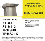 ZLINE Crown Molding Wall Mount Range Hood (CM2-KB/KL2/KL3)