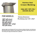 ZLINE Crown Molding Wall Range Hood (CM6-587/597/KE/KECOM-30/KZ)