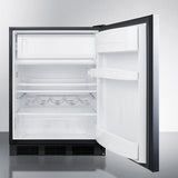Summit 24" Wide Refrigerator-Freezer, ADA Compliant CT663BKSSHHADA