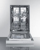 Summit 18" Wide Built-In Dishwasher DW18SS4