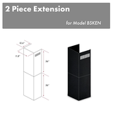 ZLINE 2-36in. Chimney Extension for 9ft. to 10ft. Ceilings 2PCEXT-BSKEN