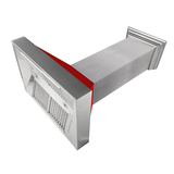ZLINE Ducted ZLINE DuraSnow Stainless Steel® Range Hood with Red Matte Shell (8654RM)
